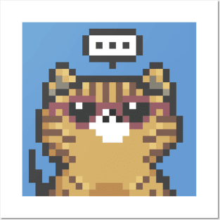 Pixel Cat 150 Posters and Art